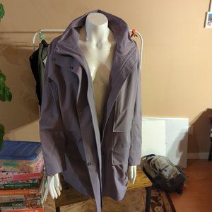 Lululemon StretchSeal Relaxed-Fit Long Rain Jacket, Dusky Lavender, Size 8, Used